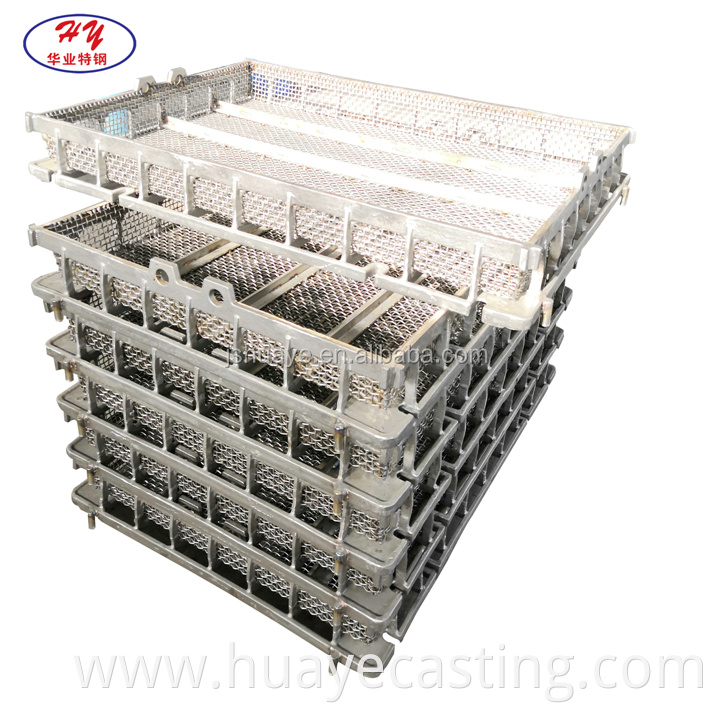 Heat treatment corrosion resistant heat resistant steel casting baskets for heat treatment furnace